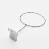 Großhandel Wandmontierter Mesh-Hakenhalter aus Metall, Chrom, Kreuz, Oval, für Fußball oder Basketball, Display-Ständer, Slatwall-Haken