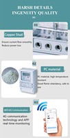 Compteur d'énergie triphasé intelligent d'usine de la Chine Enregistreur de données Wifi/NB Compteur d'électricité prépayé GSM Rail DIN LCD RS485 Meilleur prix!