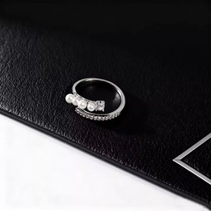 Base para Anillo de Plata S925 con Perlas DIY 10751, Edición Wukong, con Cuentas Redondas de 6-8mm, Base Vacía para Joyería de Plata - Product Image 2