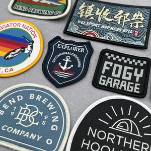 Custom 3D Embroidered Logo Badge Shield Shape <strong>Iron</strong>-<strong>On</strong> Clothing Embroidery <strong>Patch</strong> for Garments Made From Felt Fabric Resin Plastic - Product Image 1