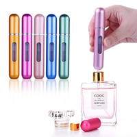 Flacons vaporisateurs de parfum cosmétique vides rechargeables en aluminium miniatures portables de 5 ml 8 ml