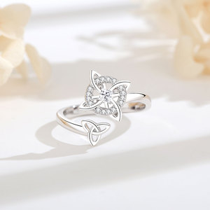 <span class=keywords><strong>Anillo</strong></span> <span class=keywords><strong>de</strong></span> <span class=keywords><strong>Nudo</strong></span> <span class=keywords><strong>de</strong></span> <span class=keywords><strong>Bruja</strong></span> para Mujer Merryshine, Plata <span class=keywords><strong>de</strong></span> Ley 925, Estilo Vintage, Celta, Pagano, Wiccano, Apilable - Product Image 2