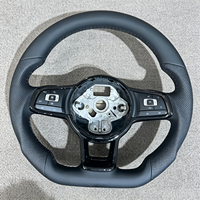 Volant en cuir noir personnalisé avec palettes de commande pour VW Polo Golf 6 7 GTD GTI GTS R Line MK7 Jetta Passat B7 B8