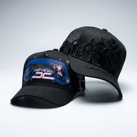 Gorra Trucker de Lujo Personalizada con Bordado 3D, Malla Negra, Logotipo DANDY Premium Impreso, Gorra Snapback para Marcas de Ropa Urbana de Alta Gama