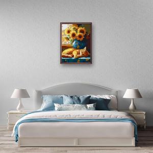 Huijie Wholesale Customs DIY Painting Flowers Pictures High Coverage None Frame Acrylic Painting By Numbers Kit Set With Canvas