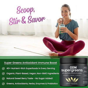 वयस्कों के लिए सुपर ग्रीन आहार फाइबर पूरक पाउडर पाउडर, पाचन प्रतिरक्षा और डिटॉक्स 5 ग्राम प्रति सेवारत - Product Image 2