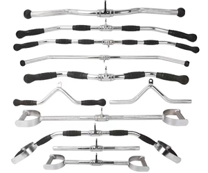SK Accessoires de câble de haute qualité Machine à câble en acier et tige de traction triceps revêtue de caoutchouc solide avec tige de presse en caoutchouc - Product Image 3