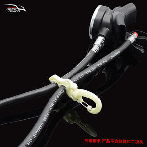 Boucle de fixation rapide pour tuba de plongée, fixation fixe lumineuse, tête secondaire de rechange, régulateur de respiration, collier de serrage pour tuyau basse pression, Aqua Tide HC - Product Image 4