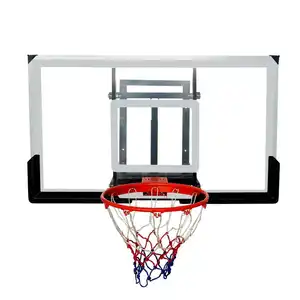 Set papan basket luar ruangan portabel, tinggi dapat diatur untuk permainan basket dan peralatan rumah