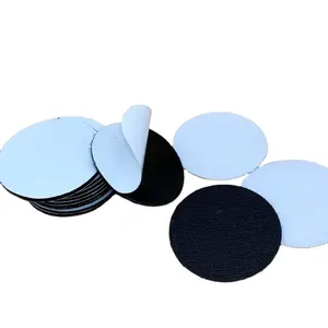 pvs transparent coins hook and loop round patch adhesive sheet velcroes dots adhesive hook and loop sticker dots