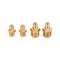 Conectores de Grasa de Cobre Estilo Imperial: Boquillas Rectas y Curvas, Copas de Aceite, Conexión Macho, Cabeza Hexagonal, Rosca NPT 1/16" 1/4" 3/8"