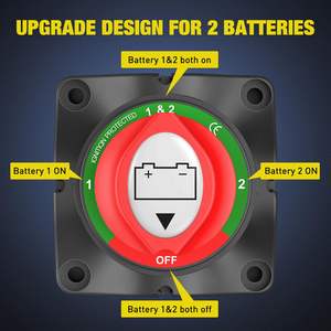 Interrupteur principal de déconnexion de batterie 12V-48V 1-2-Both-Off <span class=keywords><strong>OLIVER</strong></span> pour véhicules marins/bateaux/voitures/camping-cars/VTT/UTV, étanche - Product Image 5