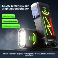 Lampe torche LED ultra-lumineuse haute puissance 13000 lumens Portée du faisceau 800 m Alliage d'aluminium Portable pour le camping et la plongée en extérieur