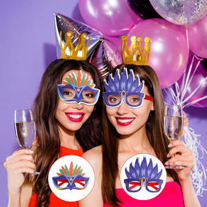 Gafas Decorativas de Mardi Gras, Accesorios para Fiestas, Desfiles, Celebraciones, Fotos, Disfraces, Monturas de Gafas Coloridas - Product Image 2