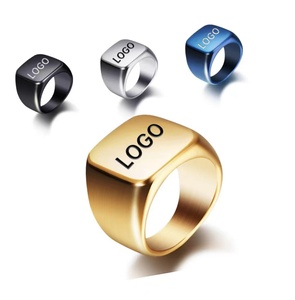 Fashion Jewelry Initial <strong>Mens</strong> <strong>Rings</strong> Wholesale <strong>Silver</strong> Stainless Steel <strong>Rings</strong> Engrave Logo Name Custom <strong>Ring</strong> Punk for <strong>Men</strong> - Product Image 1