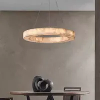 Lustres en marbre naturel Hullxine avec LED Ra 95, taille moyenne, garantie de 3 ans pour la décoration d'hôtels et de villas