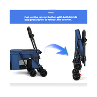 Carrito de Paseo Plegable para Mascotas, de Lujo, Multifuncional, Resistente a la Intemperie, con Marco Metálico y Malla Transpirable, Capacidad de 20 kg, para Viajes al Aire Libre