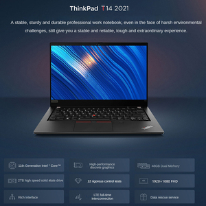 แล็ปท็อปธุรกิจสำหรับวิศวกรรุ่นใหม่ ThinkPad T14 Core I7-1165G7 แรม 16GB ความจุ 512GB การ์ดจอ GeForce MX450-2GB หน้าจอ 14 นิ้ว ความละเอียด 1080P คอมพิวเตอร์สำหรับธุรกิจและการเรียน - Product Image 4