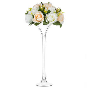 Vases <span class=keywords><strong>Martini</strong></span> Hauts de 30, 40, 50, 60 cm, Transparents, sur Pied, en Forme de Coupe à Cocktail, Vases en Verre <span class=keywords><strong>Martini</strong></span>, Supports Floraux pour Centres de Table de <span class=keywords><strong>Mariage</strong></span> - Product Image 3