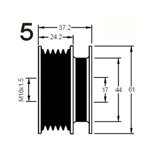 อุปกรณ์ฟรีวีลของเครื่องกำเนิดไฟฟ้ากระแสสลับที่เข้ากันได้กับ SKODA OCTAVIA I 1.9 SDI ดีเซล (กำลัง: 50 กิโลวัตต์, แรงม้า: 68) ตั้งแต่ปี 06-1997 ถึง 12-2003 - Product Image 3