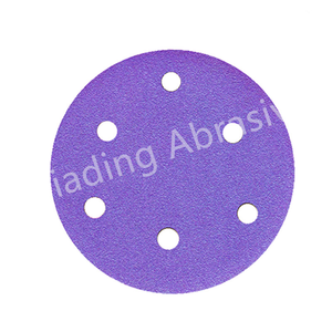 Papier abrasif, disque de ponçage en céramique violette 150 mm 125 mm, disque de ponçage 5 pouces 6 pouces, plateau de ponçage à 49 trous, disque de ponçage pour ponceuse - Product Image 3