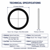 Lentille optique à motif de haute précision personnalisée D5-280mm, lentille en verre optique pour photolithographie, 90% de transmission, revêtement multicouche
