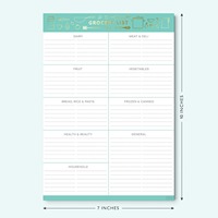 Bloc-notes magnétique compact pour liste de courses quotidienne et hebdomadaire avec feuilles détachables pour l'organisation des tâches d'achat