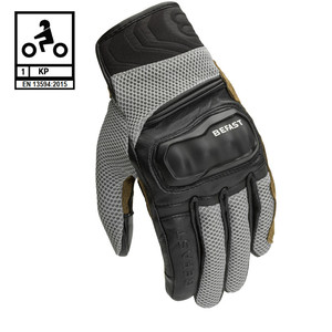 Befast COMMANDER AIR Gants de moto d'été noirs gris certifiés CE L - Product Image 3