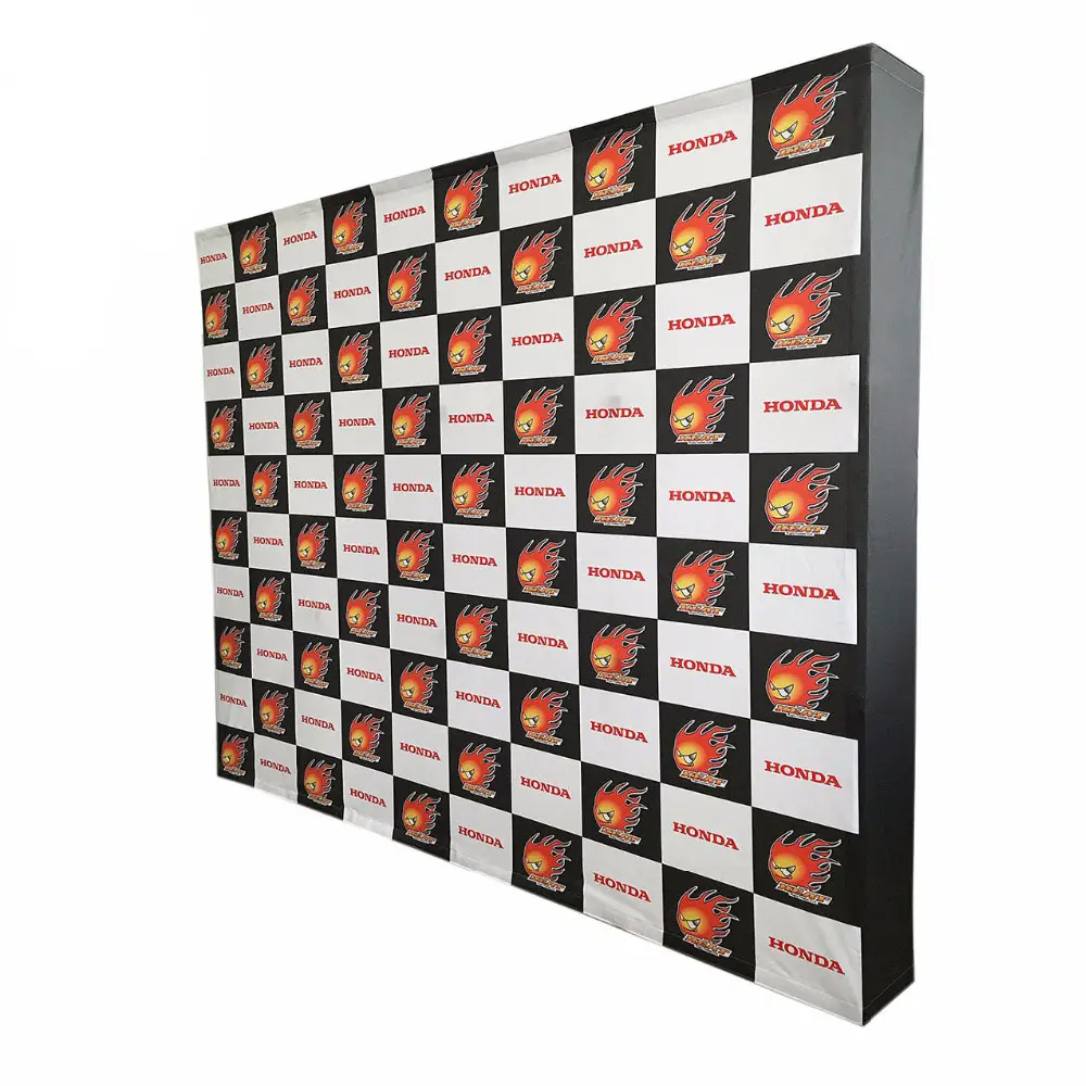 Custom Stof Event Pop Up Achtergrond Stand, Spanning Stof Display Achtergrond Banner Printing