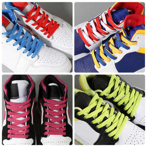 WEGOODZF Lacets de chaussures plats originaux de haute qualité de 8MM d'épaisseur personnalisés Nouveau style de baskets Lacets de tennis en polyester monocouche - Product Image 5