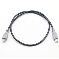 Kabel OTG USB 2.0 Micro Male ke Male 0.25m/0.5m dengan Pelindung Anyaman untuk Komputer dan Printer