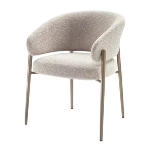 Silla de Comedor Moderna y Sencilla VL de Terciopelo de <span class=keywords><strong>Cordero</strong></span> con Reposabrazos, Silla de Diseño Informal para Restaurante y Ocio - Product Image 5