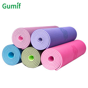 Tapete de <span class=keywords><strong>Yoga</strong></span> Ecológico Gumifan/Gumif de TPE, 6/8 mm de Grosor, 183 cm, 850 g, Suave y Cómodo, Línea Corporal, Monocromático, Doble Color, Ancho, para el Hogar - Product Image 2