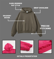 Hoodies personnalisés pour hommes à faible MOQ, 500 GSM, coupe ample super lourde, style streetwear, vente en gros, commande d'échantillons en petites séries