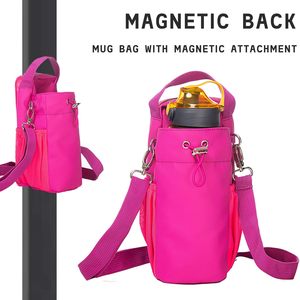 Magnetic Crossbody Gym Bag <b>Water</b> <b>Bottle</b> Holder Waterproof Sling Bag for Men and Women with Phone Pockets Handle Shoulder <b>Strap</b> - Product Image 3