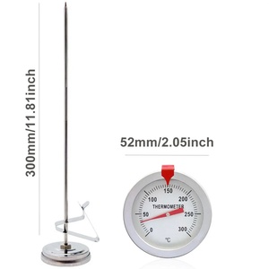 Thermomètre analogique 0-300°C pour friture, cuisine, barbecue, confiserie, en acier inoxydable, outil de mesure de température - Product Image 5