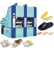 Machine de moulage automatique EVA à deux couleurs avec contrôle PLC 380V pour la fabrication de semelles et de chaussures en EVA