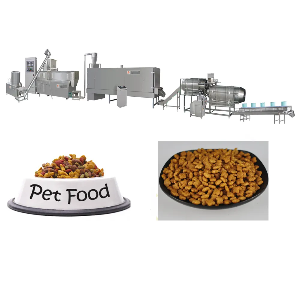 Wholesale full automatic processing dog feed machine pet food production line