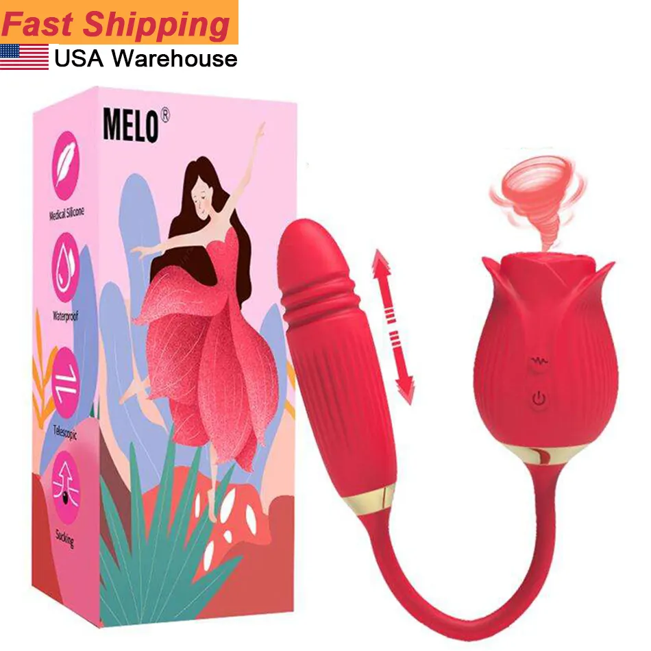 Magazzino USA spedizione veloce vibratore rosa Vagina stimolare 12 modalità rosa ventosa capezzolo spinta giocattoli del sesso per le donne giocattoli per adulti %
