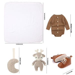 <span class=keywords><strong>Kit</strong></span> de soins pour bébé nouveau-né avec chaîne de sucette de sécurité combinaison en coton lapin entrejambe jouet bois matériel <span class=keywords><strong>naissance</strong></span> boîte-cadeau - Product Image 6