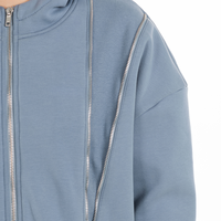 Ensemble de survêtement 2 pièces pour femme, coupe courte, avec fermeture éclair intérieure, en velours côtelé, style jogging, personnalisable OEM/ODM, directement de l'usine