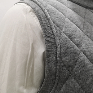 Top Quality Korea Style New Fashion Men's Grey <strong>Navy</strong> Knitted <strong>Gilet</strong> Padded Waistcoat Warmer <strong>Gilet</strong> Could Custom - Product Image 3