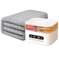 Couverture Électrique Multifonctionnelle Chauffante et Rafraîchissante à Température Constante, Matelas Doux Tricoté Anti-Bactérien Ignifuge, Idéale pour le Pique-nique