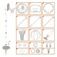 Support de panier de basket pour enfants hauteur réglable mini jeu de basket-ball jouets enfants sport arrière-cour jeu jouet balle pour garçons filles
