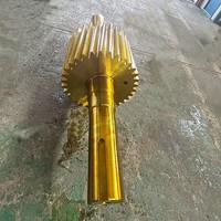 Grand arbre d'engrenage forgé sur mesure, revêtu de nickel, pour transmission/arbre d'engrenage principal, 34CrNi3MoA, longueur 2280 mm, certifié ISO9001, OEM/ODM