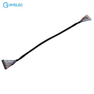 สายเคเบิล LVDS สำหรับเครื่องปอกสายไฟ รุ่น Hot Sale DF20A 20 พิน ระยะห่าง 1.0 มม. หัวต่อ Hirose DF14 ถึง DF19 พร้อม 20276 30v - Product Image 3