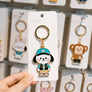 Zinc Alloy Keychain Custom Logo Soft Enamel Personalized Metal Keyring Promotional Corporate Branded Giveaway