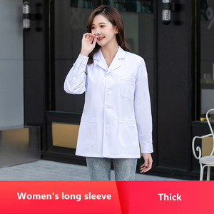 OEM Logo medico ospedaliero infermiere uniforme Unisex manica lunga bianca giacche <span class=keywords><strong>corte</strong></span> in cotone poliestere camice da laboratorio a <span class=keywords><strong>maniche</strong></span> <span class=keywords><strong>corte</strong></span> - Product Image 3