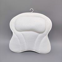 Coussins de bain de luxe, oreillers de bain pour le soutien du cou et du dos, appui-tête de bain avec tissu en maille 4D, ventouses antidérapantes