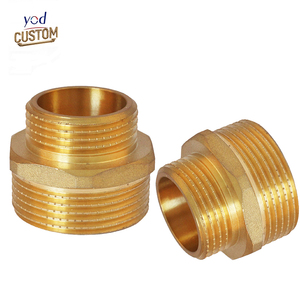 Raccord de plomberie YOD personnalisé <span class=keywords><strong>sans</strong></span> plomb DZR, raccord de tuyauterie 3/4 1/2 pouce BSP/NPT, adaptateur fileté mâle, raccord hexagonal réducteur en laiton - Product Image 1